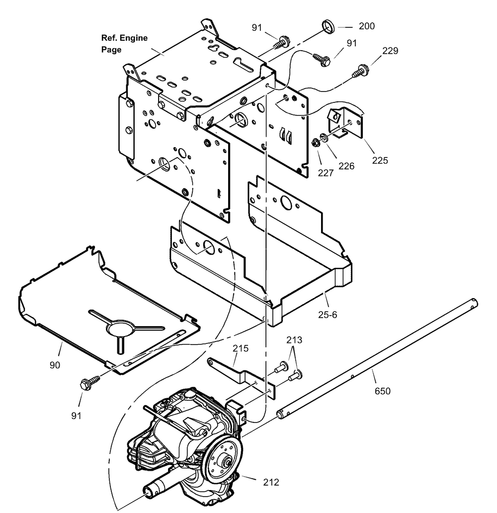 Hydro Drive Diagram and Parts List for 629909X64B 2003 Briggs and Stratton Snow Blower